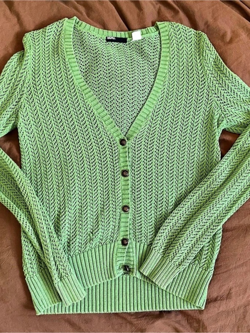 BDG Urban Outfitters Green Knit Cardigan